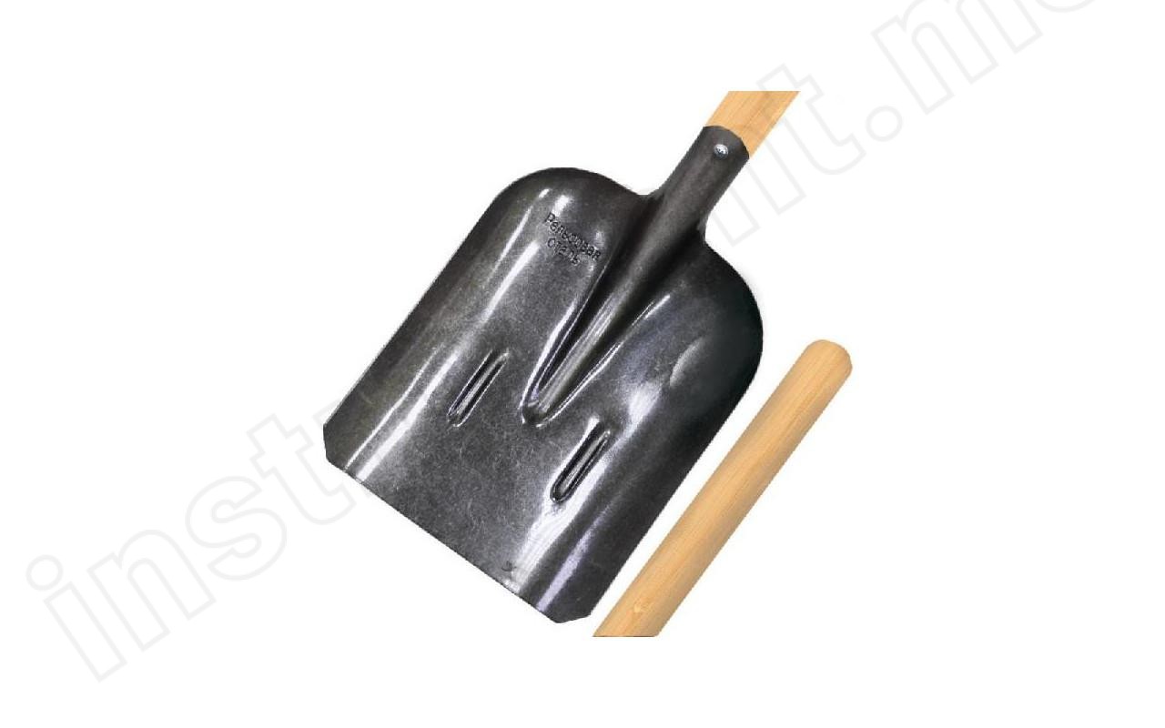 Лопата совковая с ребрами жесткости рельсовая сталь, деревянный черенок Гарант - фото 1